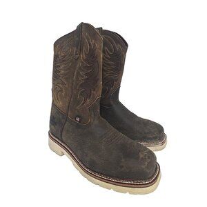 Thorogood Men's 11 "Steel Toe Western Wellington 804-4331 (U.S.A.) Brown 9 EE